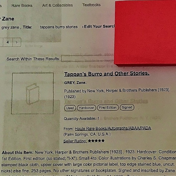 Tabban’s Burro- New York 1923 by Zane Grey - Picture 3 of 4